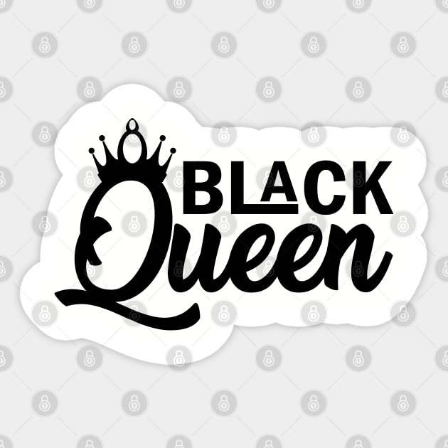 Black Queen, Black History Month Sticker by UrbanLifeApparel